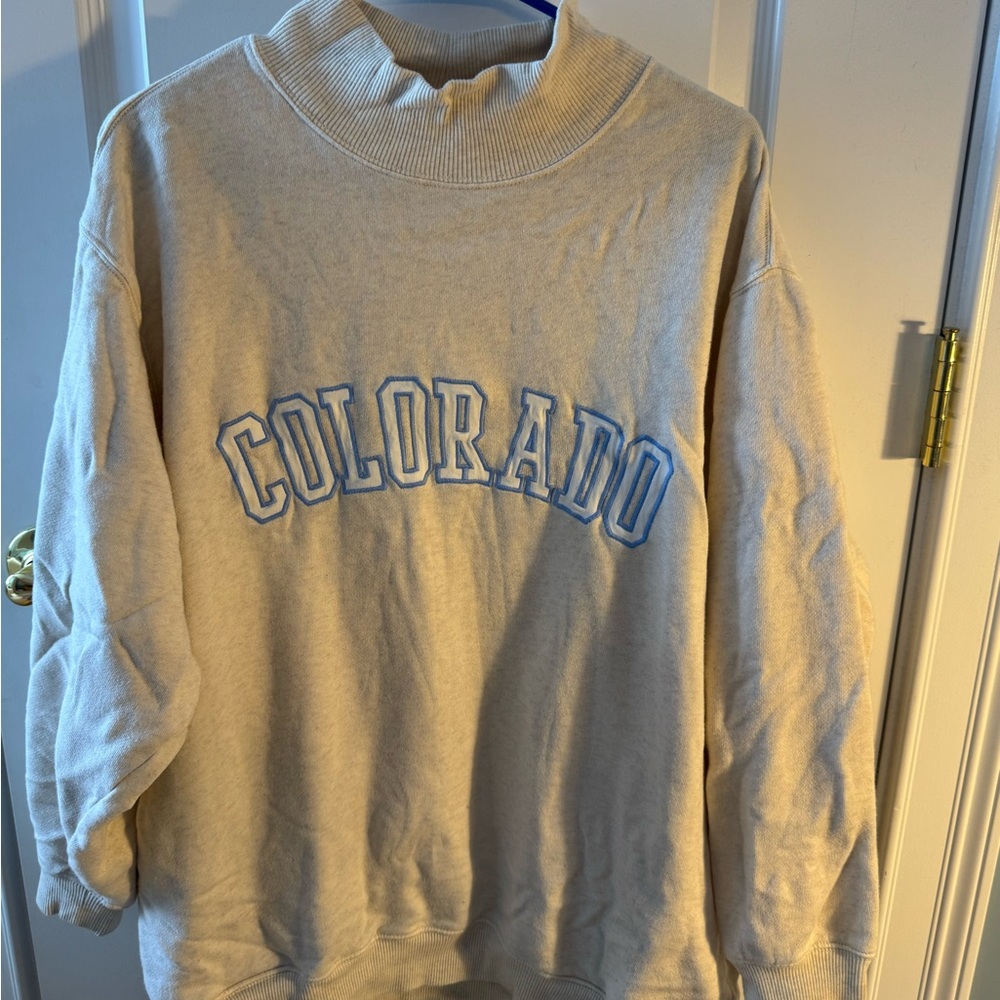Mock neck oversized sweatshirt
